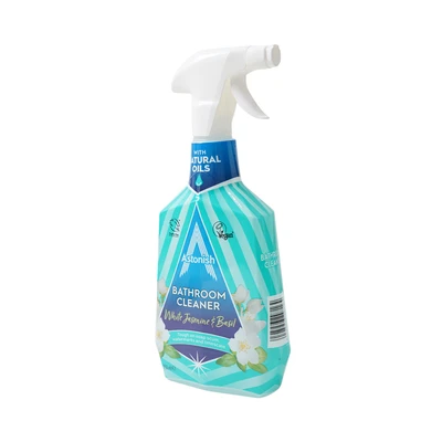 Gambar Astonish White Jasmine & Basil Spray Pembersih Kerak Kamar Mandi 750 ml - Biru