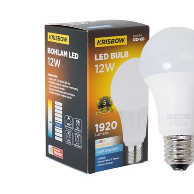 Gambar Krisbow Premier Gen-2 Bohlam LED 12 Watt 1920 Lumen Cool Daylight E27 - Putih