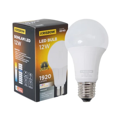 Gambar Krisbow Premier Gen-2 Bohlam LED 12 Watt 1920 Lumen Natural White E27 - Putih