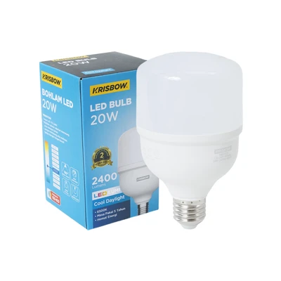 Gambar Krisbow Lumi Gen-2 Bohlam LED High Power 20 Watt 2400 Lumen Cool Daylight E27 - Putih