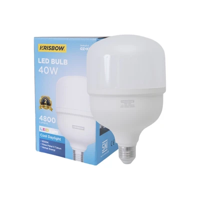 Gambar Krisbow Lumi Gen-2 Bohlam LED High Power 40 Watt 4800 Lumen Cool Daylight E27 - Putih