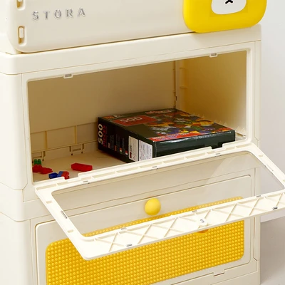Gambar Stora Rak Buku Anak Dengan 2 Laci Bear - Kuning