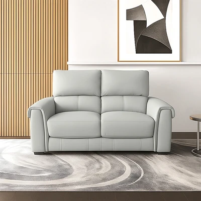 Gambar Ferrara Bern Sofa Kulit 2 Seater - Abu-Abu
