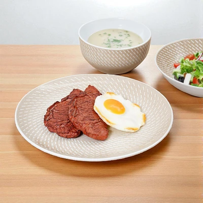 Gambar Appetite Natty Perlengkapan Makan Keramik Stoneware Set 12 pcs - Cokelat