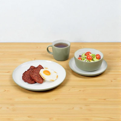 Gambar Appetite Nala Perlengkapan Makan Keramik Stoneware Set 8 pcs - Hijau