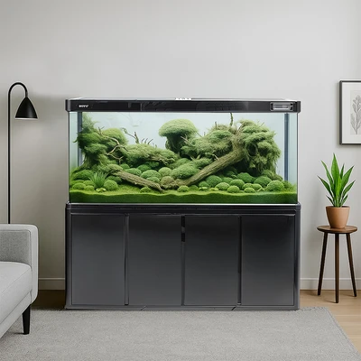 Gambar Boyu Set Aquarium & Kabinet 691 Liter - Hitam