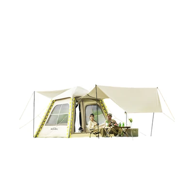 Gambar Soleil 4P Tenda Otomatis Dengan Kanopi - Krem Beige