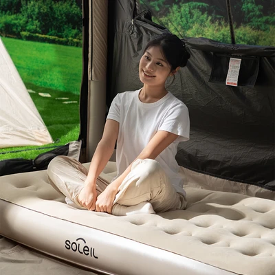 Gambar Soleil Kasur Angin Otomatis Inflatable Twin - Cokelat Khaki