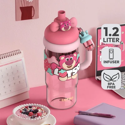 Jual Ataru Botol Minum Tritan Dengan Sedotan Infuser Lotso 1 2 Liter ...