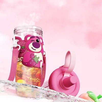 Jual Ataru Botol Minum Tritan Dengan Sedotan Strap Lotso 550 Ml Pink ...