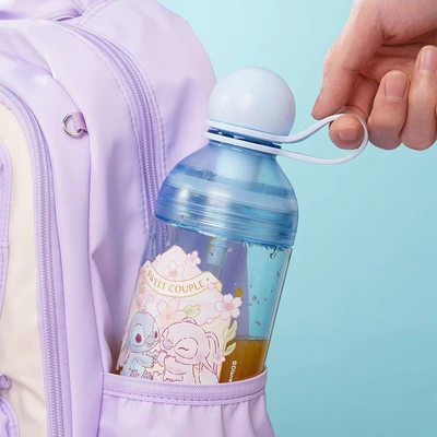 Gambar Ataru Botol Minum Tritan Dengan Pemeras Jeruk Stitch Round 550 ml - Biru