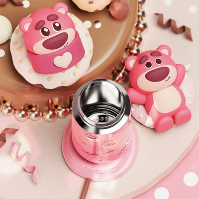 Gambar Ataru Botol Vacuum Flask Stainless Steel Head Lotso 350 ml - Pink