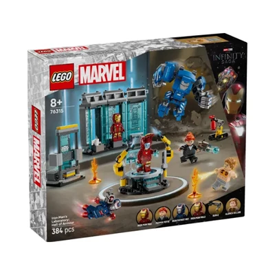Gambar LEGO Marvel Iron Man Laboratory Hall Of Armor Set 384 Pcs 76315 - Mix