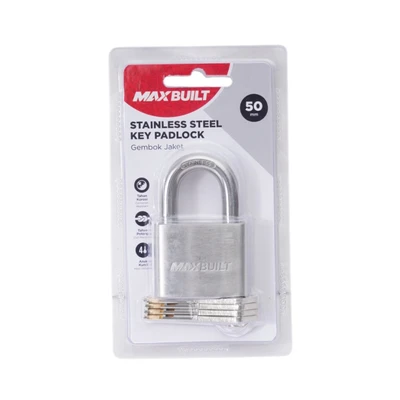 Gambar Maxbuilt Gembok Stainless Steel Short Shackle 5 cm - Silver