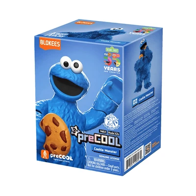 Gambar Blokees Sesame Street Precool 01 Minifigure Cookie Monster - Biru