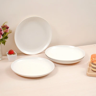 Gambar Appetite Oliver Piring Makan Porcelain 25 cm Set 4 pcs - Putih