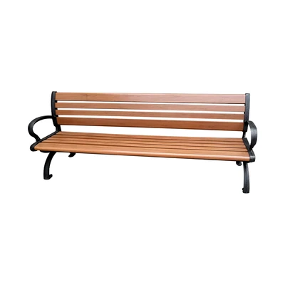 Gambar Soleil Austin Bangku Taman Cast Iron - Cokelat/Hitam