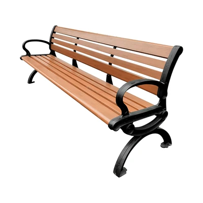 Gambar Soleil Austin Bangku Taman Cast Iron - Cokelat/Hitam