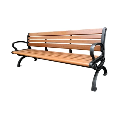 Gambar Soleil Austin Bangku Taman Cast Iron - Cokelat/Hitam