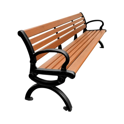 Gambar Soleil Austin Bangku Taman Cast Iron - Cokelat/Hitam