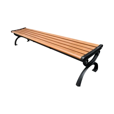 Gambar Soleil Austin Bangku Taman Backless Cast Iron - Cokelat/Hitam