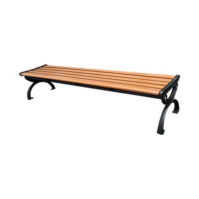 Gambar Soleil Austin Bangku Taman Backless Cast Iron - Cokelat/Hitam