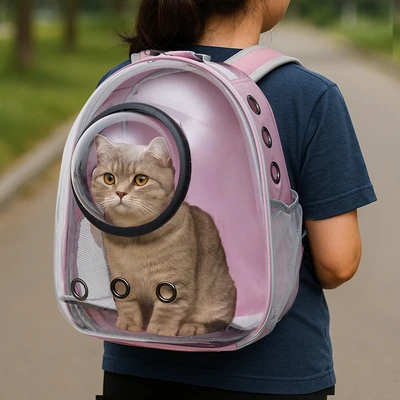 Gambar Cavea Tas Hewan Peliharaan Astronaut - Pink