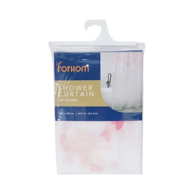 Gambar Forhom Tirai Kamar Mandi Sakura PEVA 180x180 cm Transparan