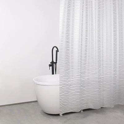 Gambar Forhom Tirai Kamar Mandi Misty PEVA 180x180 cm Transparan