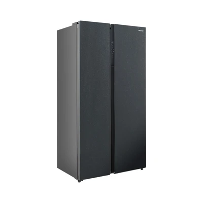 Gambar Hisense Kulkas 2 Pintu Side By Side 544 Liter RS708N4IBN - Hitam