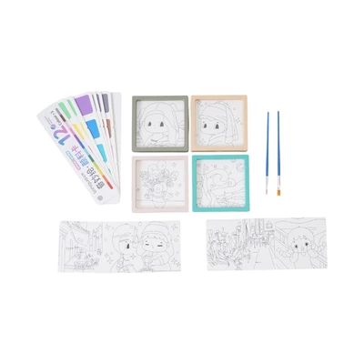 Gambar Ataru Set 4 pcs Picture Frame & DIY Painting Card Chibi - Mix