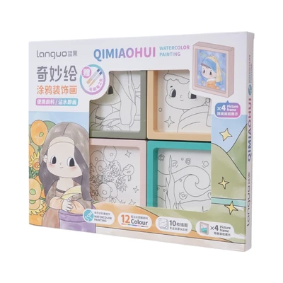 Gambar Ataru Set 4 pcs Picture Frame & DIY Painting Card Chibi - Mix