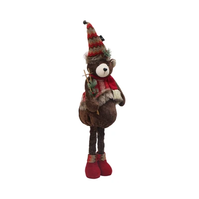 Gambar Noelle Miniatur Dekorasi Natal Christmas Bear Hat - Cokelat