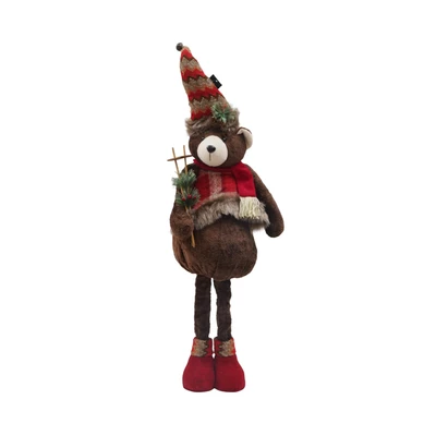 Gambar Noelle Miniatur Dekorasi Natal Christmas Bear Hat - Cokelat