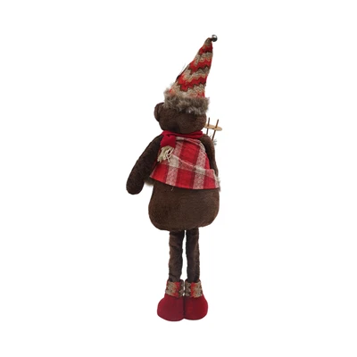Gambar Noelle Miniatur Dekorasi Natal Christmas Bear Hat - Cokelat