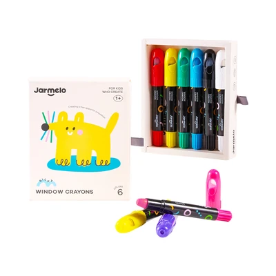 Gambar Jarmelo Set 6 Pcs Crayon Washable Silky Window - Mix
