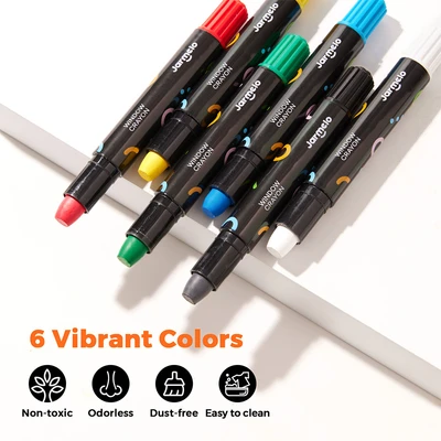 Gambar Jarmelo Set 6 Pcs Crayon Washable Silky Window - Mix