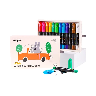 Gambar Jarmelo Set 12 Pcs Crayon Washable Silky Window - Mix