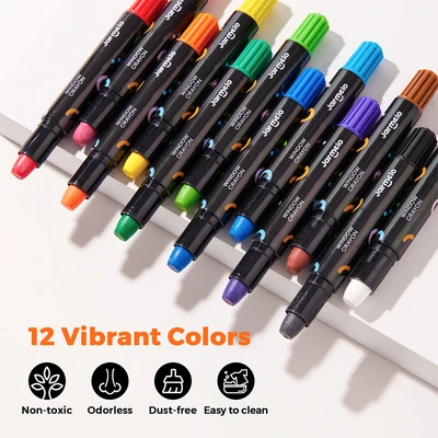 Gambar Jarmelo Set 12 Pcs Crayon Washable Silky Window - Mix