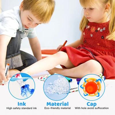 Gambar Jarmelo Set 12 Pcs Spidol Washable Baby Roo - Mix