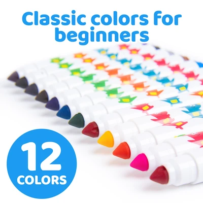 Gambar Jarmelo Set 12 Pcs Spidol Washable Baby Roo - Mix