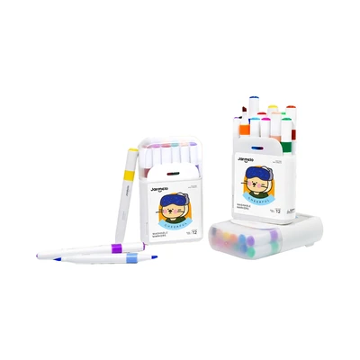 Gambar Jarmelo Set 12 Pcs Spidol Washable Dual Tip - Mix