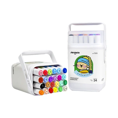 Gambar Jarmelo Set 24 Pcs Spidol Washable Dual Tip - Mix