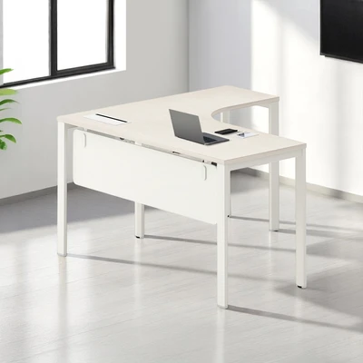 Gambar Sieben Meja Kantor L Kanan - Putih