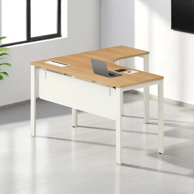 Gambar Sieben Meja Kantor L Kanan - Cokelat
