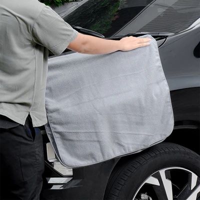Gambar Proclean 60x120 cm Kain Lap Pengering Mobil Microfiber - Abu-Abu