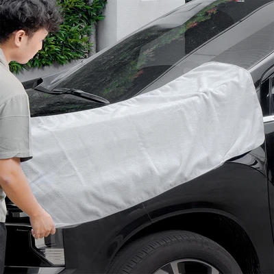 Gambar Proclean 60x120 cm Kain Lap Pengering Mobil Microfiber - Abu-Abu