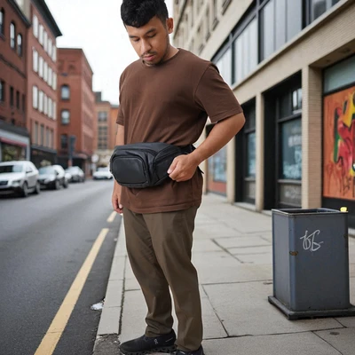 Gambar Passport Luther Tas Pinggang - Hitam