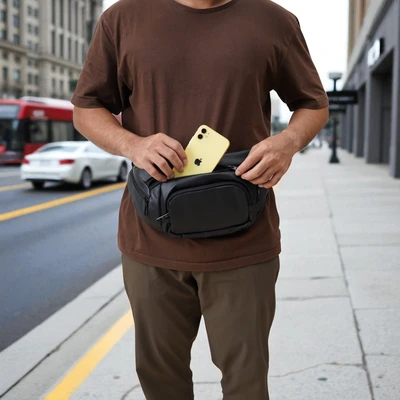 Gambar Passport Luther Tas Pinggang - Hitam