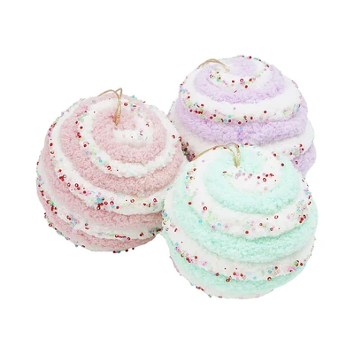 Gambar Noelle 13 cm Set 3 pcs Bola Dekorasi Natal Christmas Candy Sparkle - Mix
